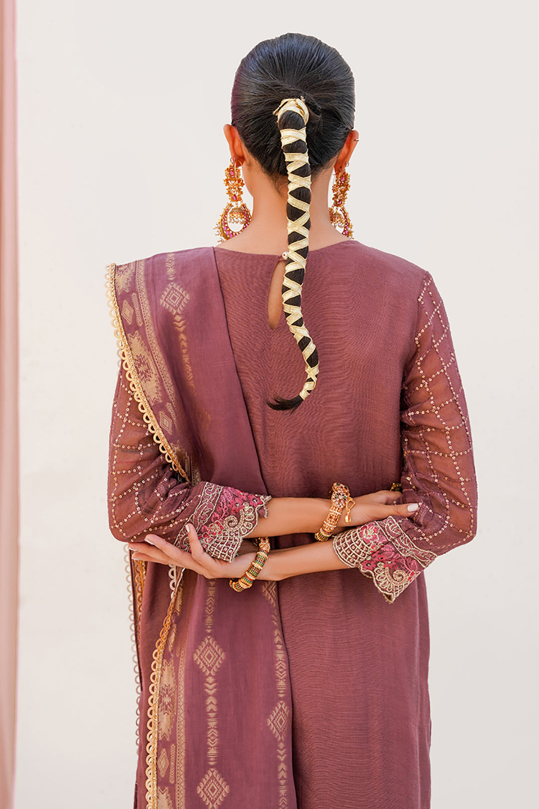 Zellbury | Unstitched 3 Piece Khaddi | Embroidered Shirt Shalwar Dupatta - 0356