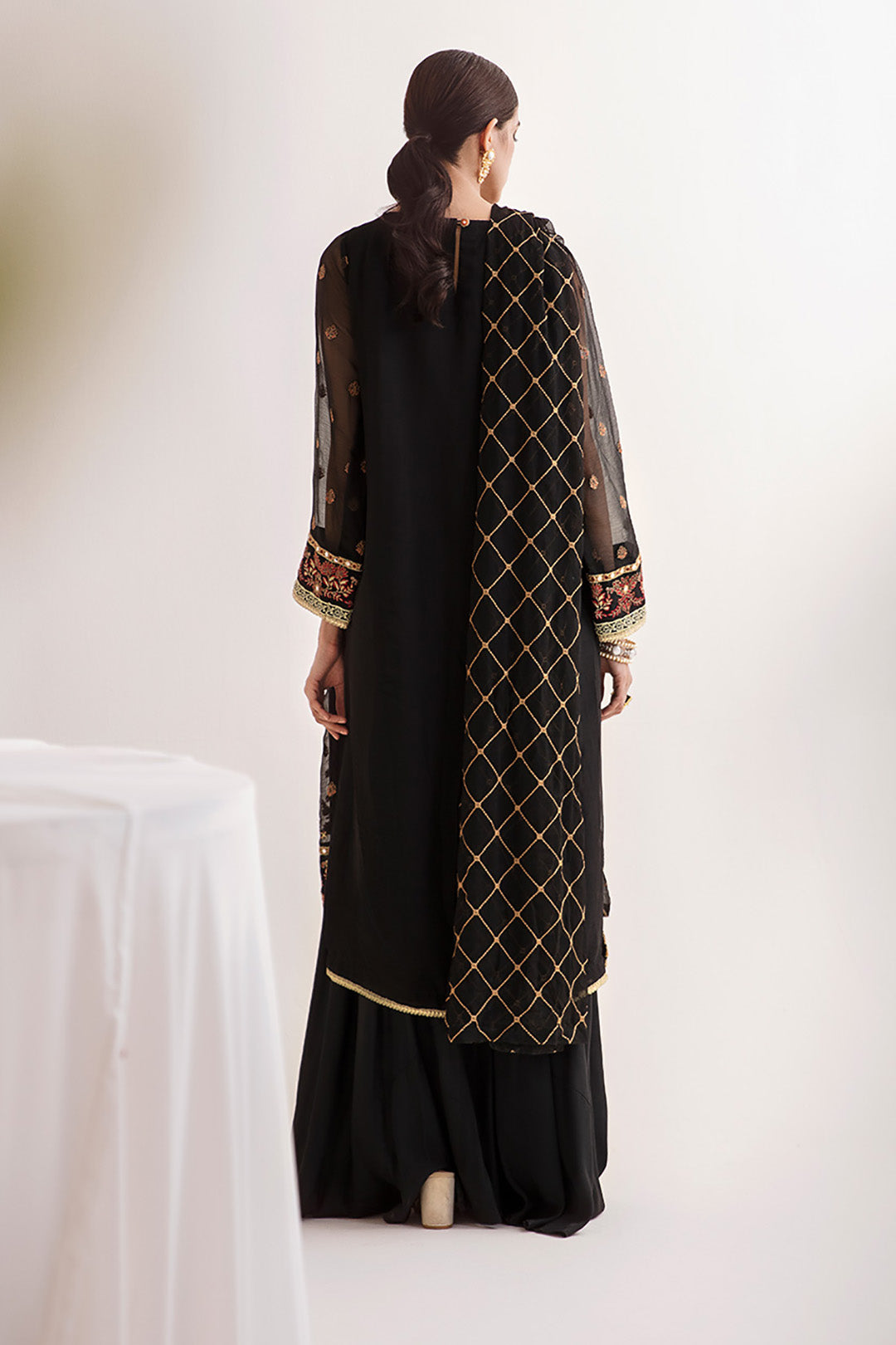 Zellbury | Unstitched 3 Piece Chiffon | Embroidered Shirt Shalwar Dupatta - 0293