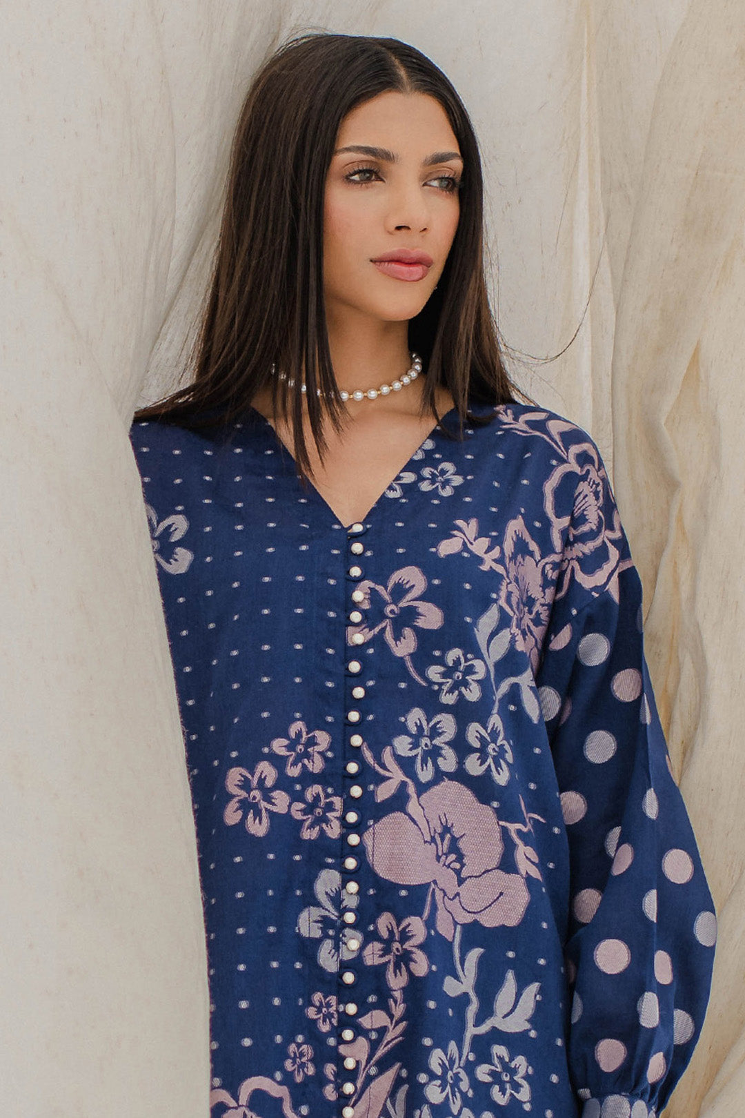 Zellbury | Unstitched 2 Piece Blue | Embroidered Shirt Shalwar - 0672 Default Title