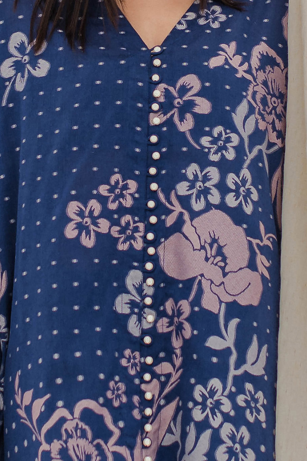 Zellbury | Unstitched 2 Piece Blue | Embroidered Shirt Shalwar - 0672