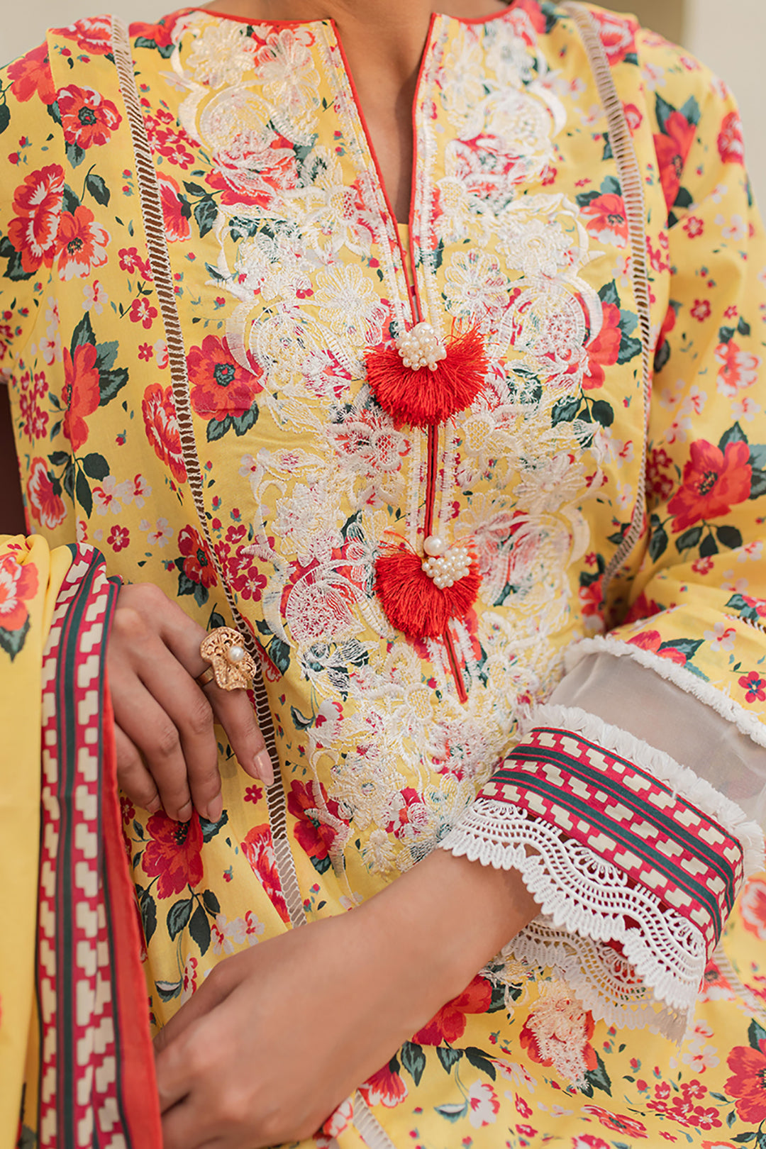 Zellbury | Unstitched 2 Piece Lawn | Embroidered Shirt Dupatta - 1168