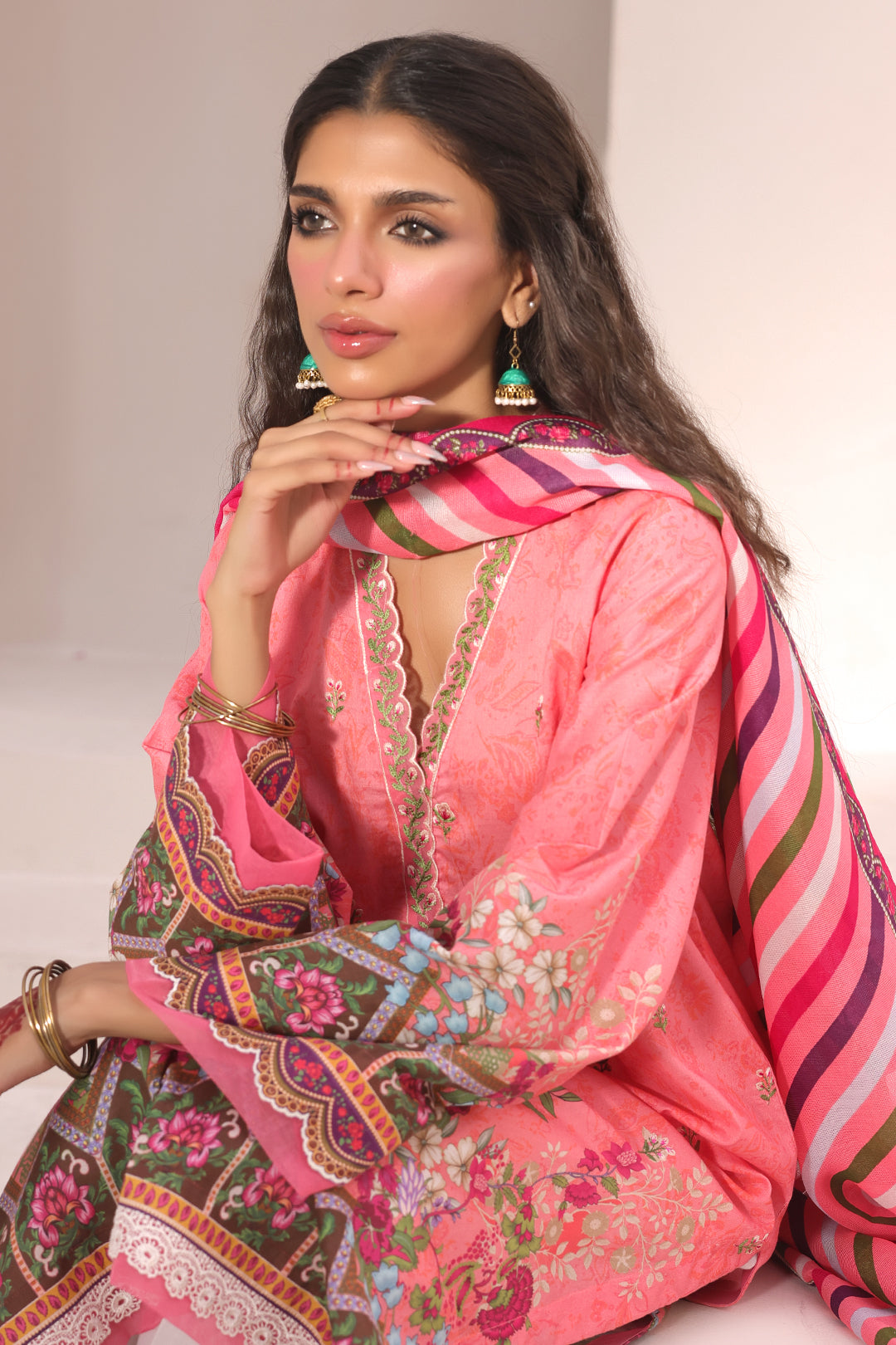 Zellbury | Unstitched 2 Piece Lawn | Embroidered Shirt Dupatta - 1658 Default Title