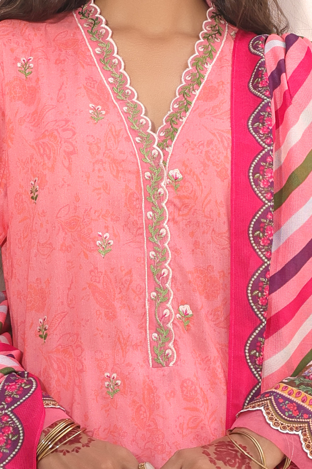 Zellbury | Unstitched 2 Piece Lawn | Embroidered Shirt Dupatta - 1658