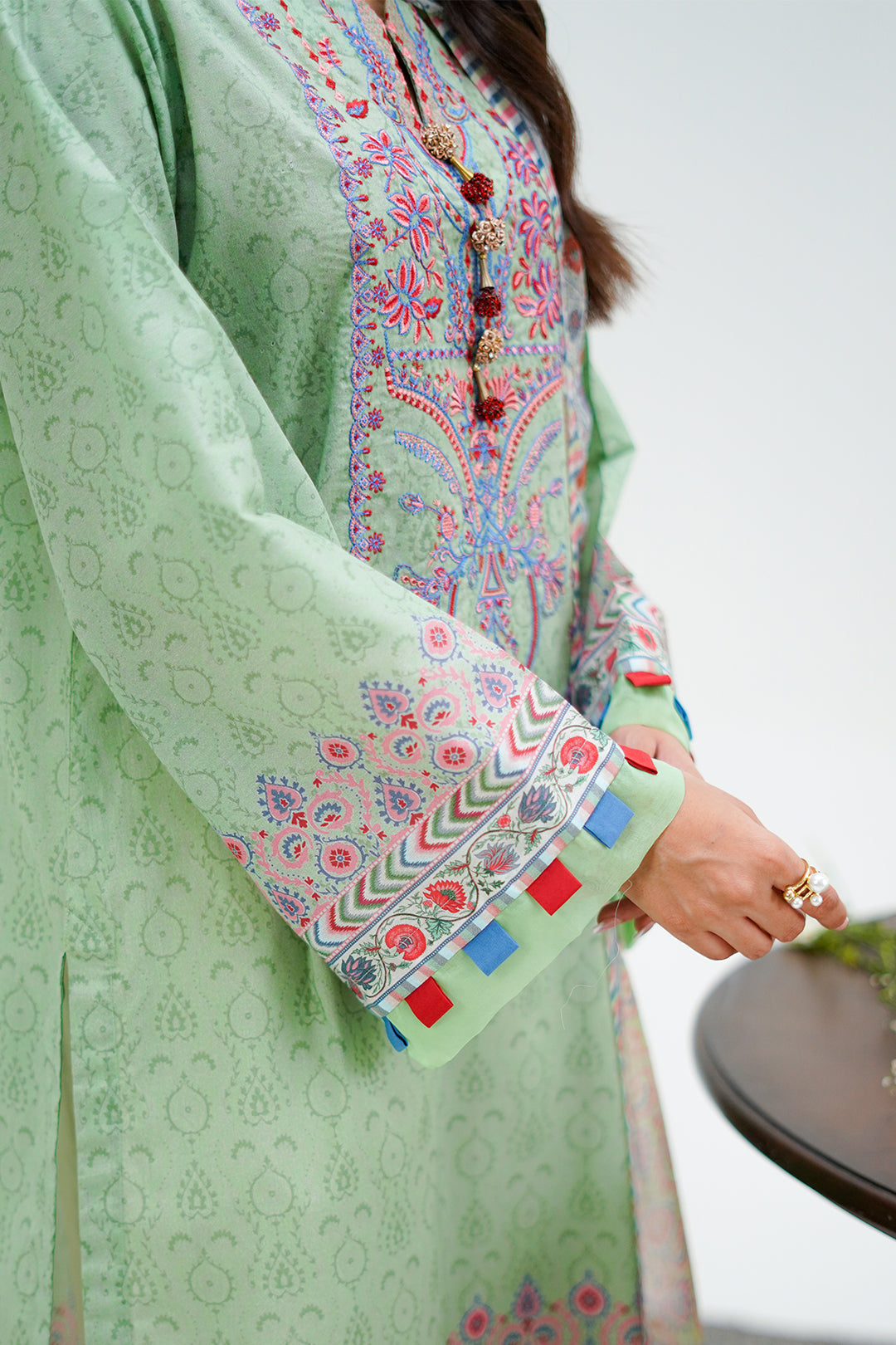 Zellbury | Unstitched 2 Piece Lawn | Embroidered Shirt Dupatta - 1715
