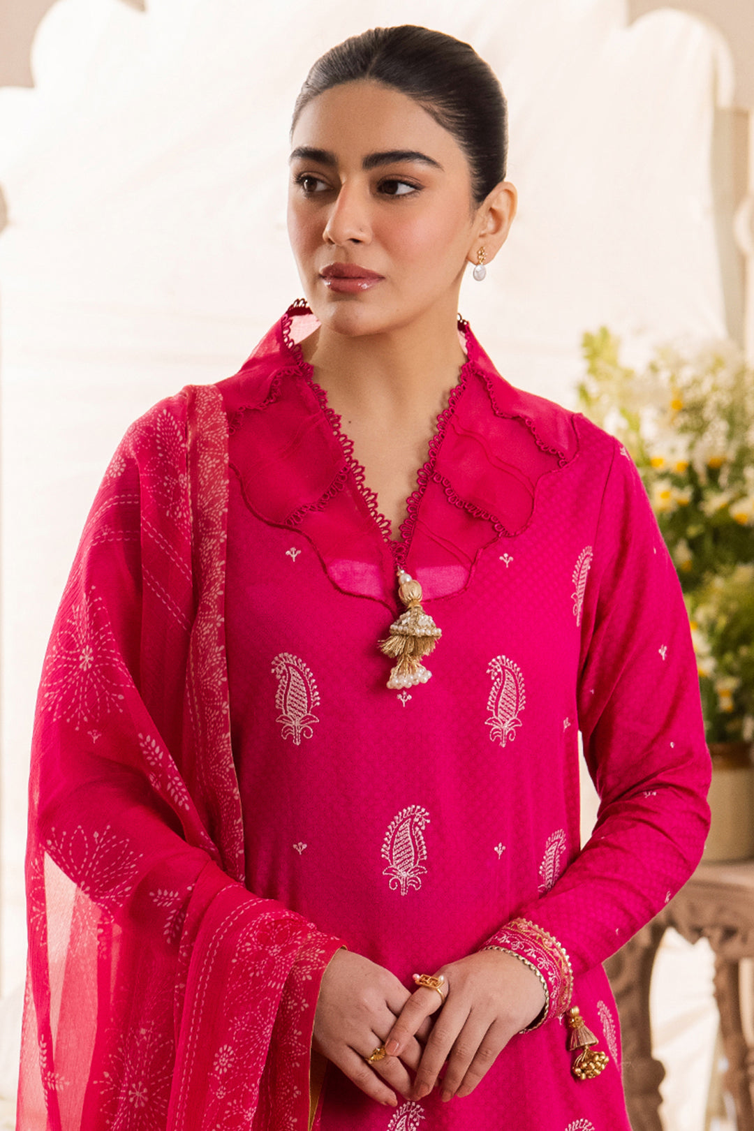 Zellbury | Unstitched 3 Piece Jacquard | Embroidered Shirt Shalwar Dupatta - 1118 Default Title