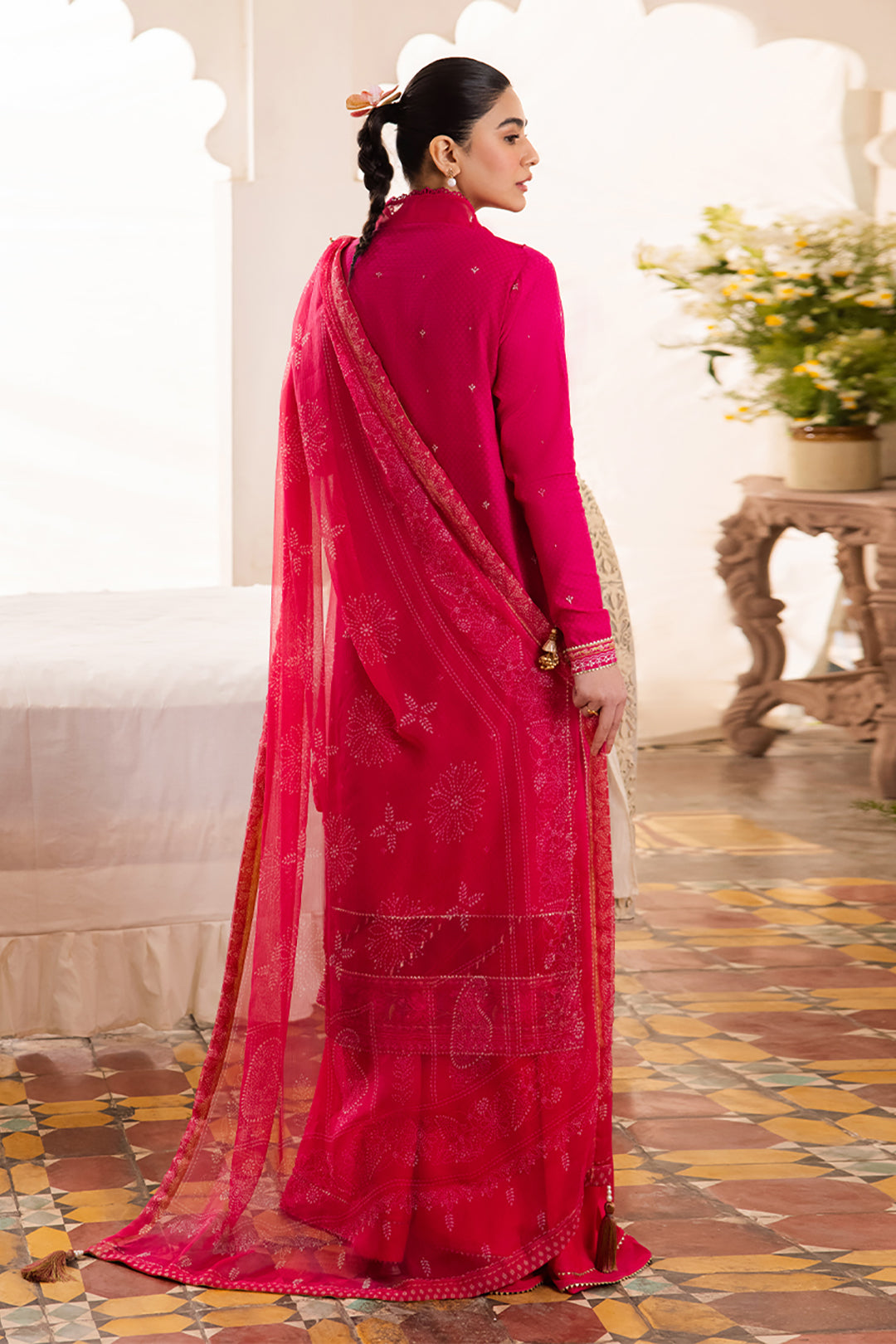 Zellbury | Unstitched 3 Piece Jacquard | Embroidered Shirt Shalwar Dupatta - 1118