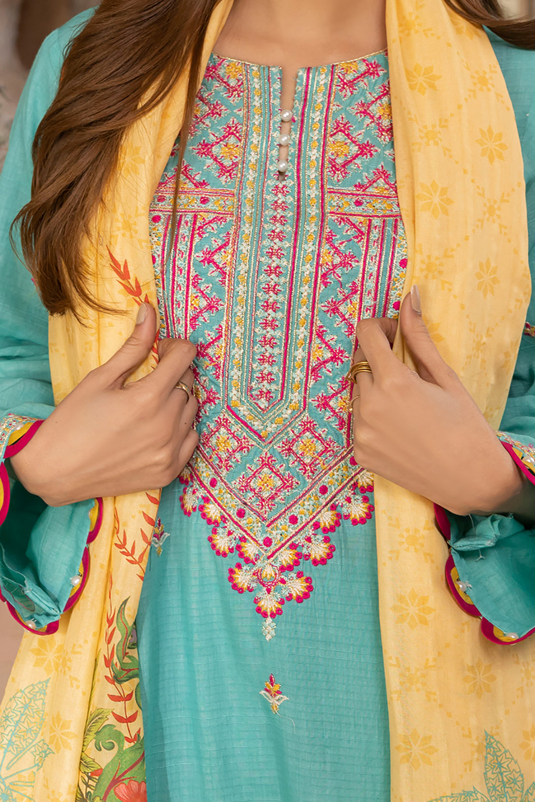 Zellbury | Unstitched 3 Piece Lawn | Embroidered Shirt Shalwar Dupatta - 1146