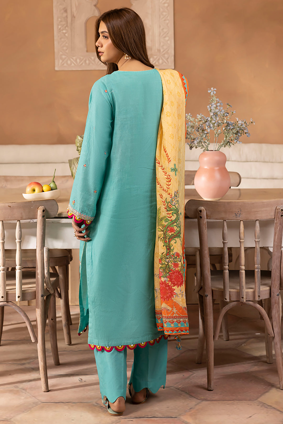 Zellbury | Unstitched 3 Piece Lawn | Embroidered Shirt Shalwar Dupatta - 1146