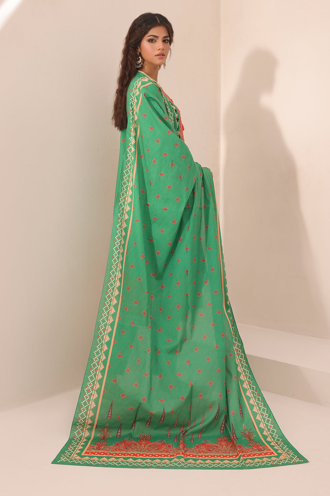 Zellbury | Unstitched 3 Piece Lawn | Embroidered Shirt Shalwar Dupatta - 1247