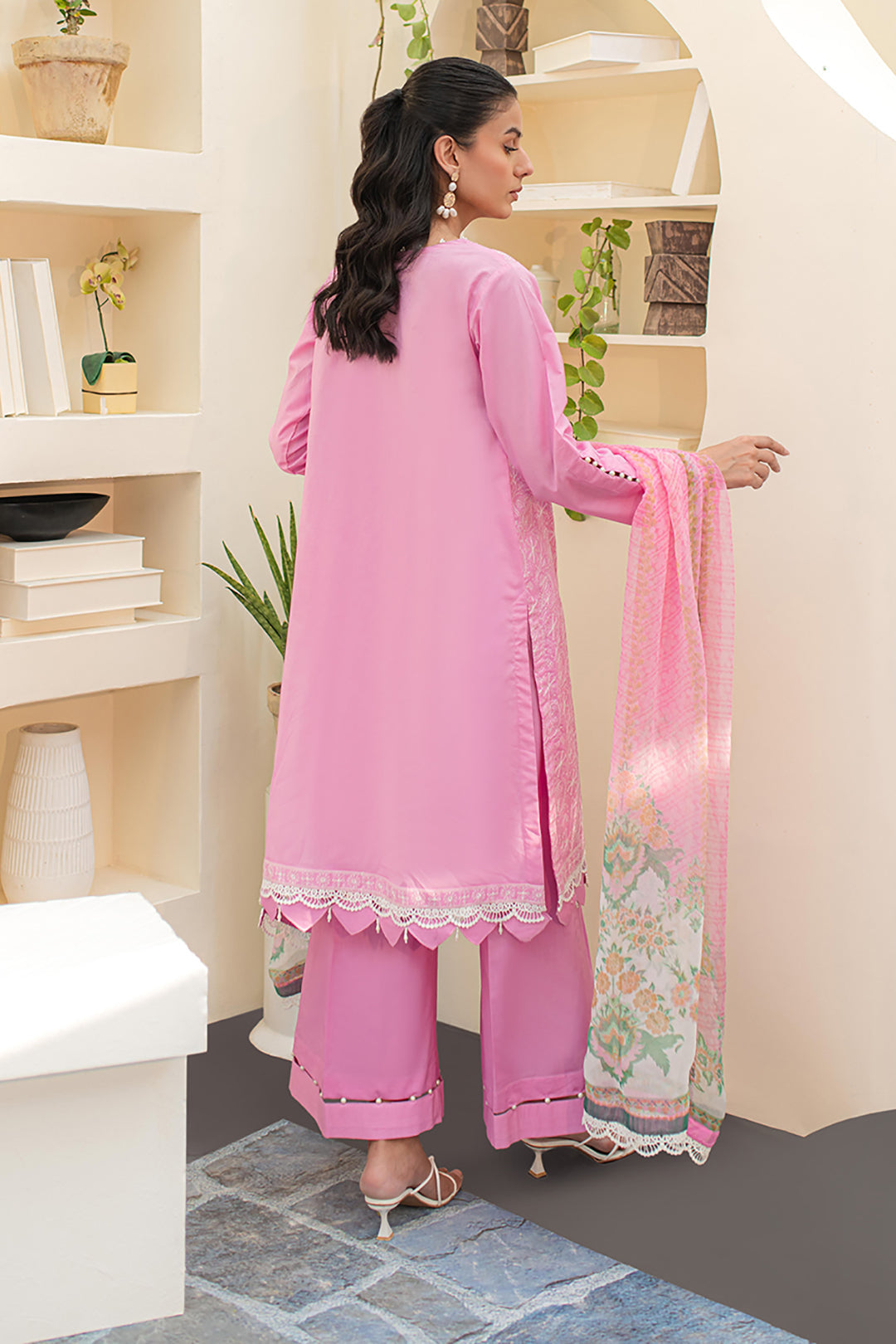Zellbury | Unstitched 3 Piece Lawn | Embroidered Shirt Shalwar Dupatta - 1260