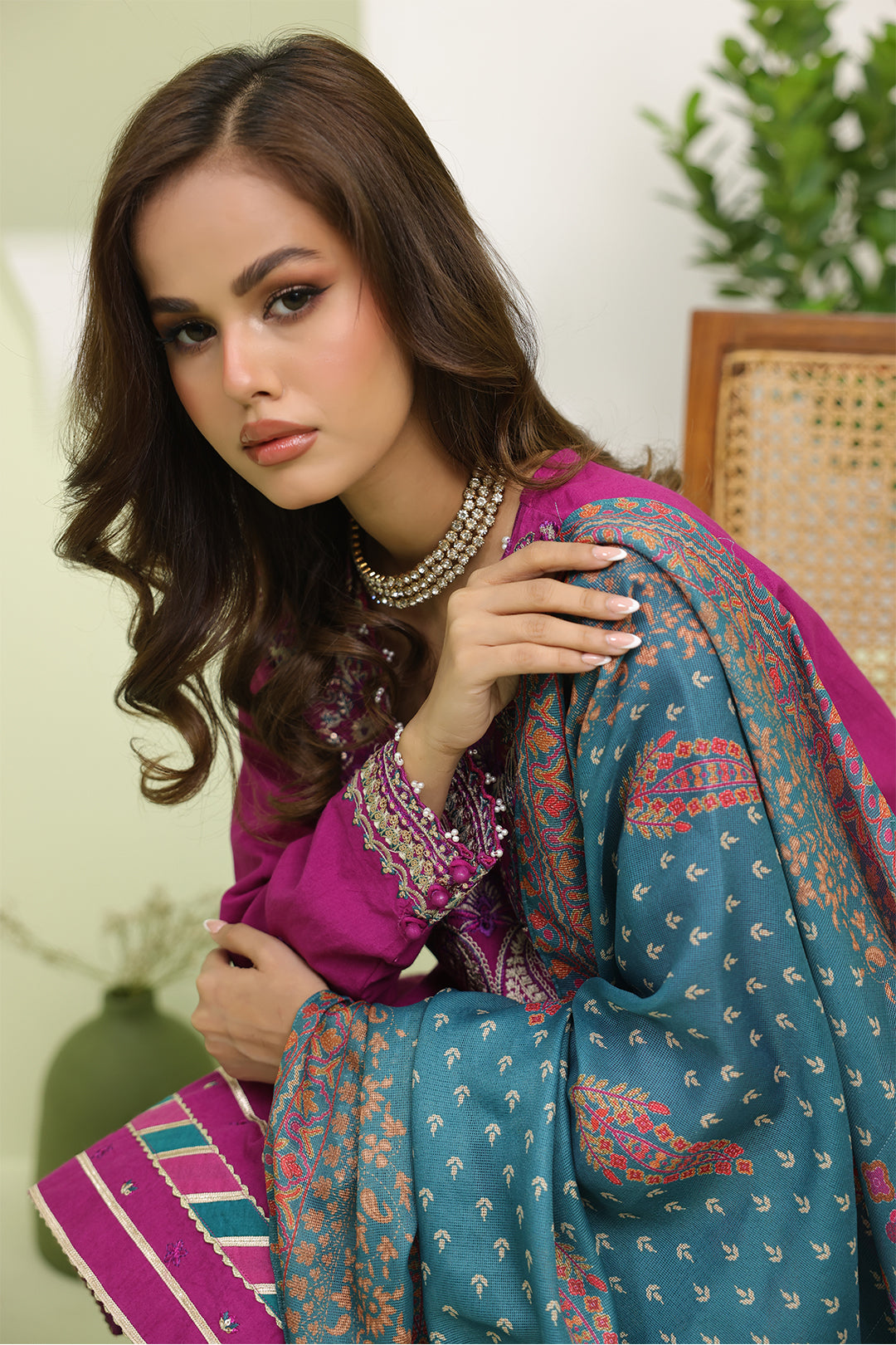 Zellbury | Unstitched 3 Piece Cambric | Embroidered Shirt Shalwar Dupatta - 1269
