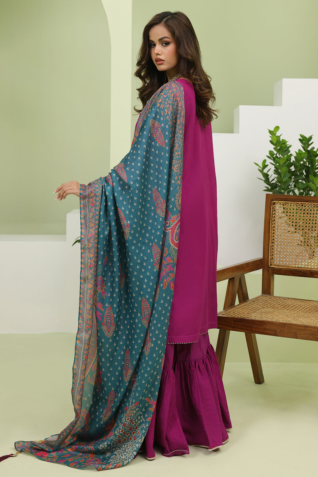 Zellbury | Unstitched 3 Piece Cambric | Embroidered Shirt Shalwar Dupatta - 1269
