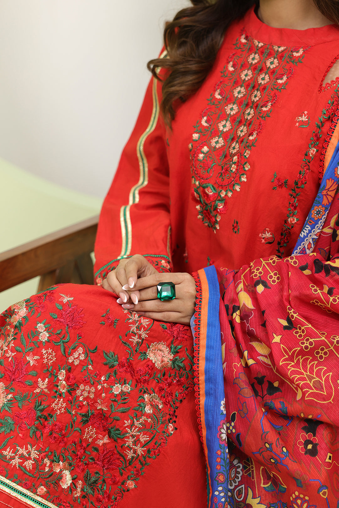 Zellbury | Unstitched 3 Piece Lawn | Embroidered Shirt Shalwar Dupatta - 1271