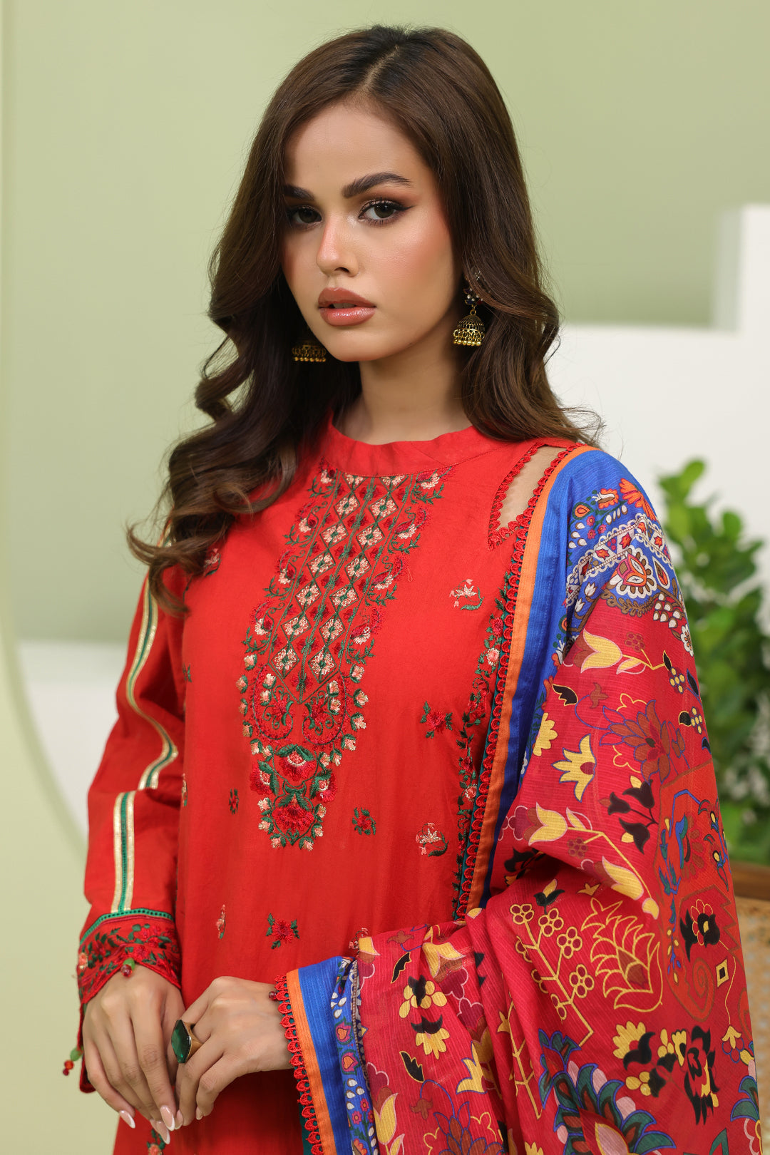 Zellbury | Unstitched 3 Piece Lawn | Embroidered Shirt Shalwar Dupatta - 1271