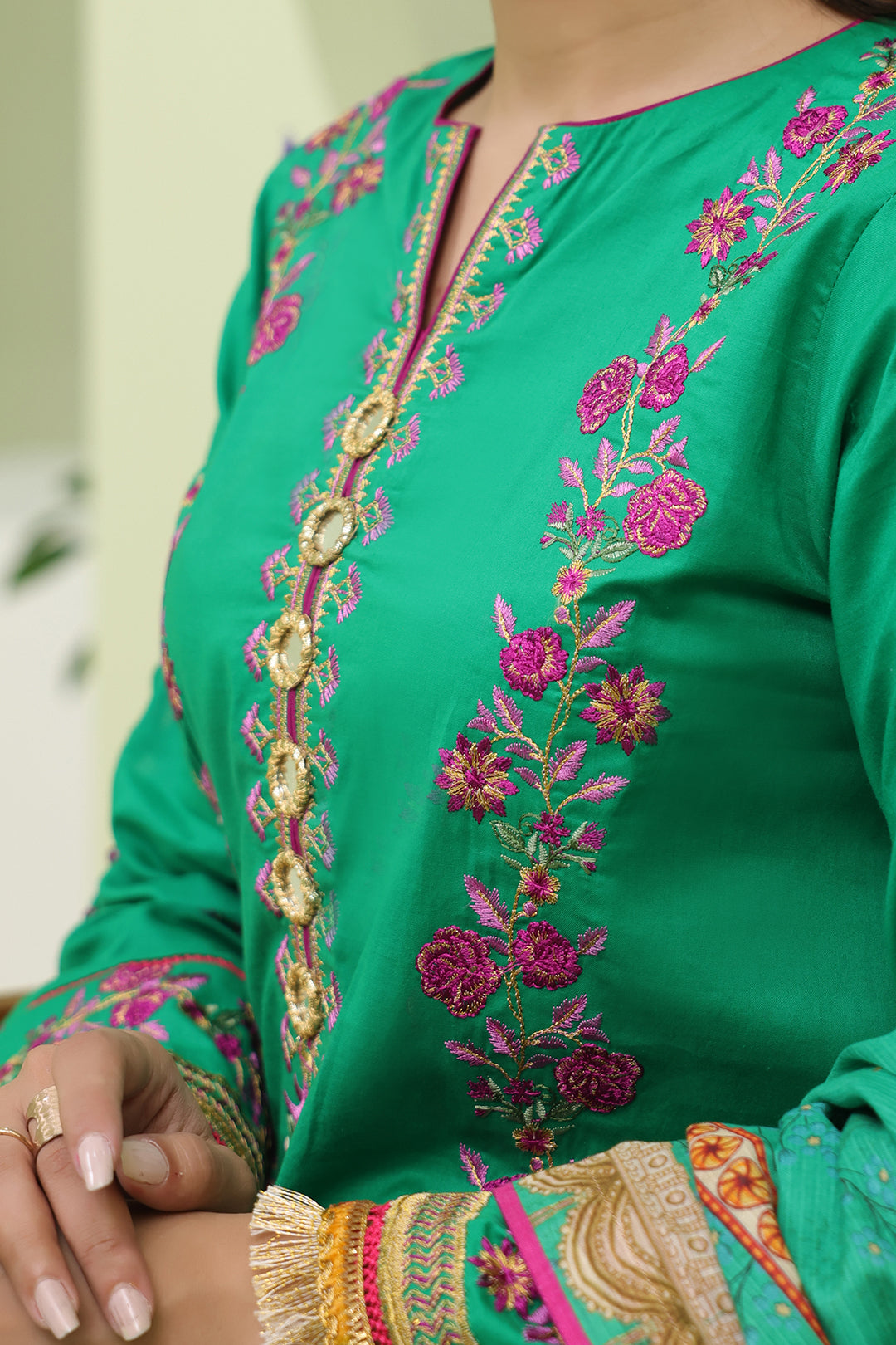 Zellbury | Unstitched 3 Piece Slub | Embroidered Shirt Shalwar Dupatta - 1283