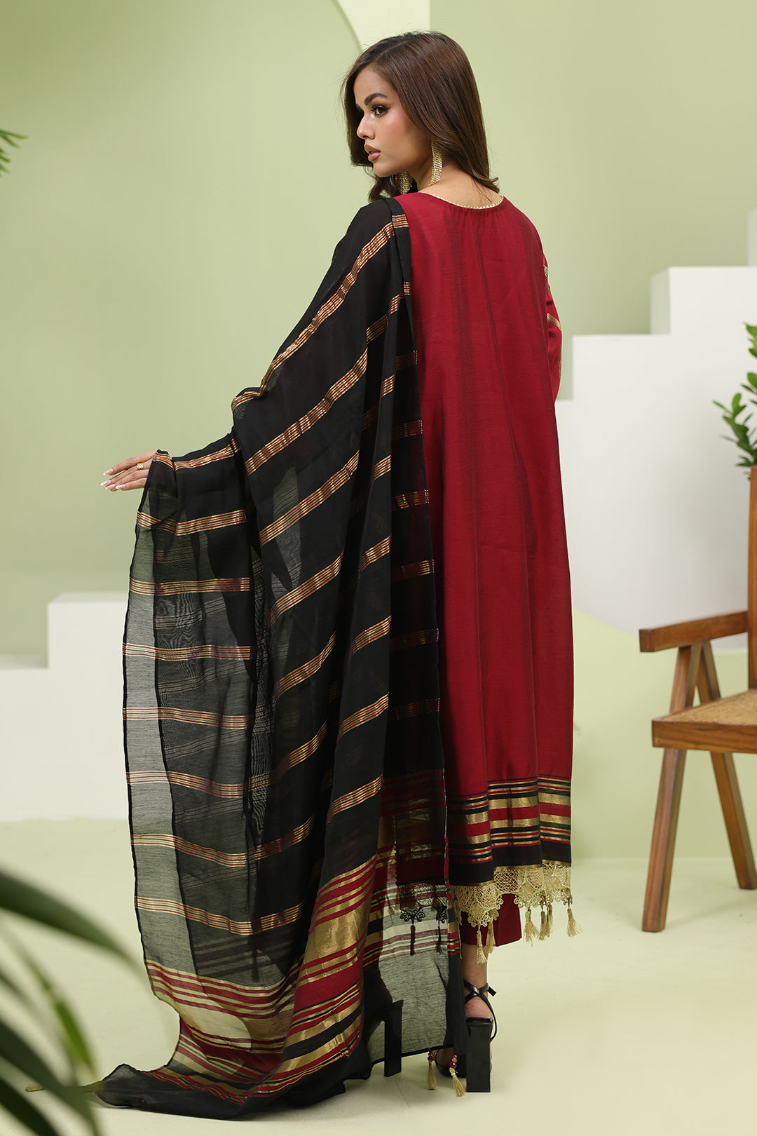 Zellbury | Unstitched 3 Piece Yarn | Embroidered Shirt Shalwar Dupatta - 1294