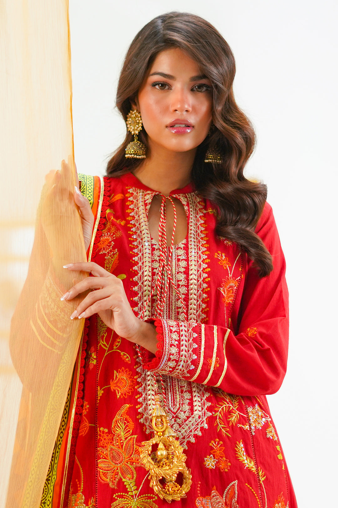 Zellbury | Unstitched 3 Piece Lawn | Embroidered Shirt Shalwar Dupatta - 1295 Default Title