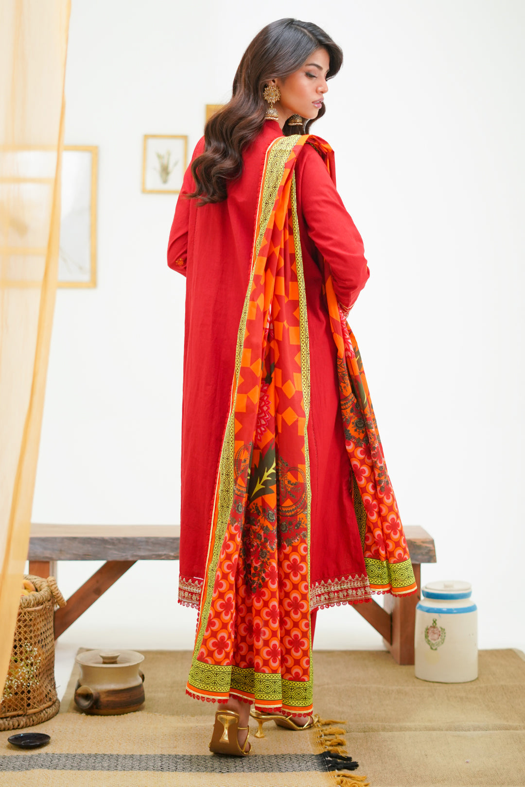 Zellbury | Unstitched 3 Piece Lawn | Embroidered Shirt Shalwar Dupatta - 1295
