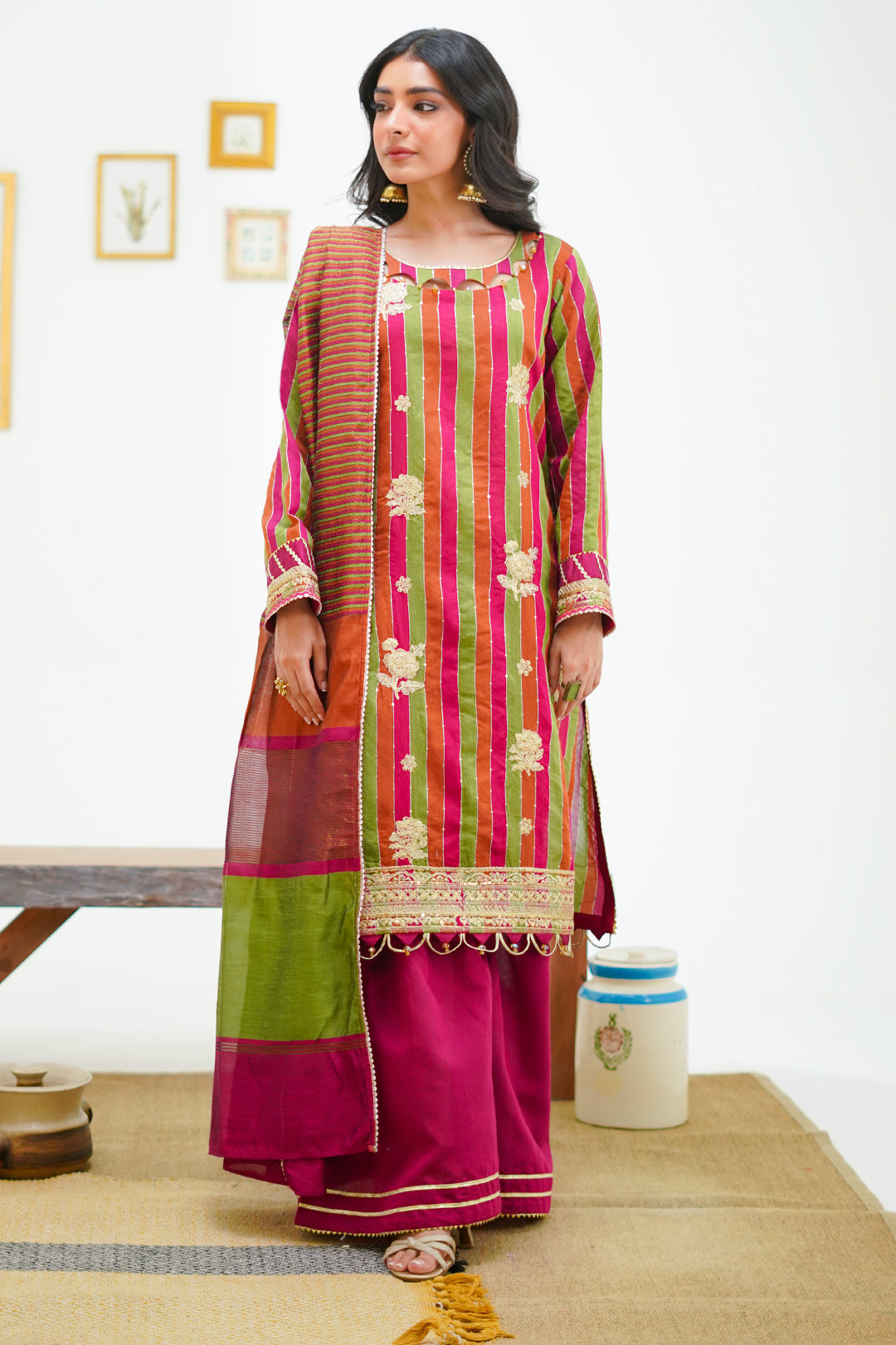 Zellbury | Unstitched 3 Piece Yarn | Embroidered Shirt Shalwar Dupatta - 1299