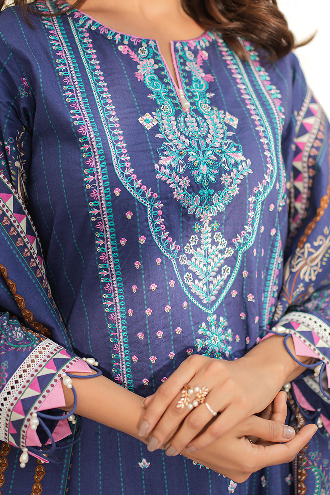 Zellbury | Unstitched 3 Piece Lawn | Embroidered Shirt Shalwar Dupatta - 1680