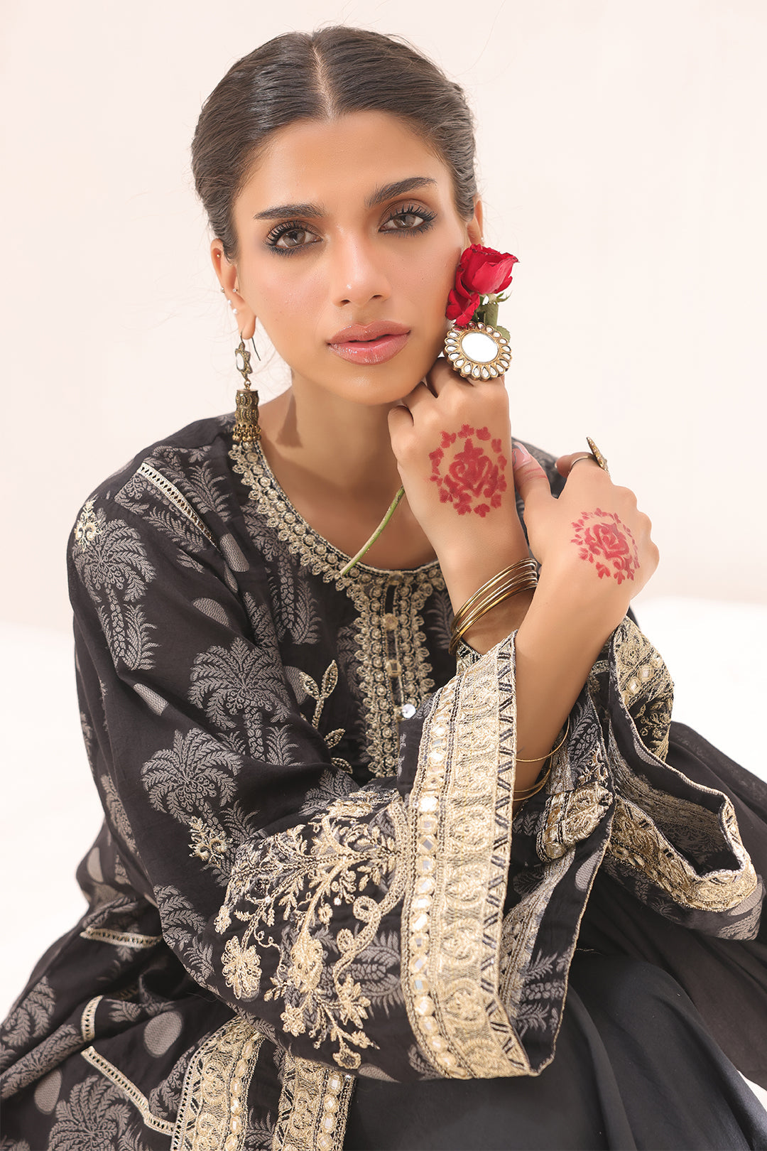 Zellbury | Unstitched 3 Piece Jacquard | Embroidered Shirt Shalwar Dupatta - 1806 Default Title