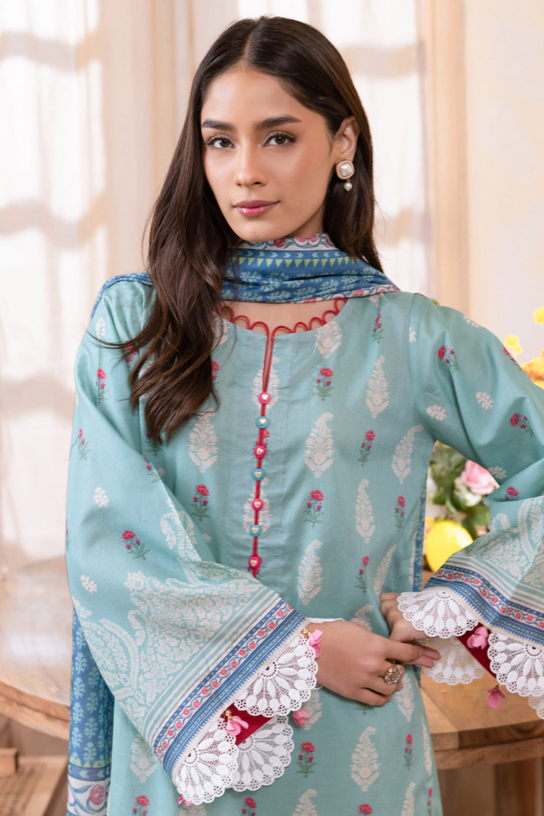 Zellbury | Unstitched 2 Piece Lawn | Shirt Dupatta - 1021 Default Title