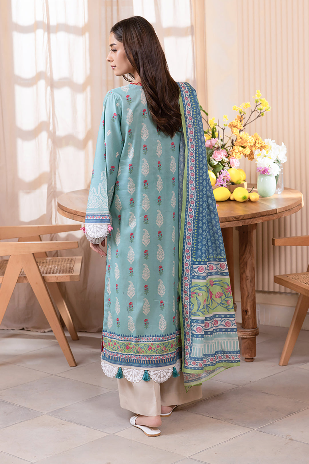 Zellbury | Unstitched 2 Piece Lawn | Shirt Dupatta - 1021