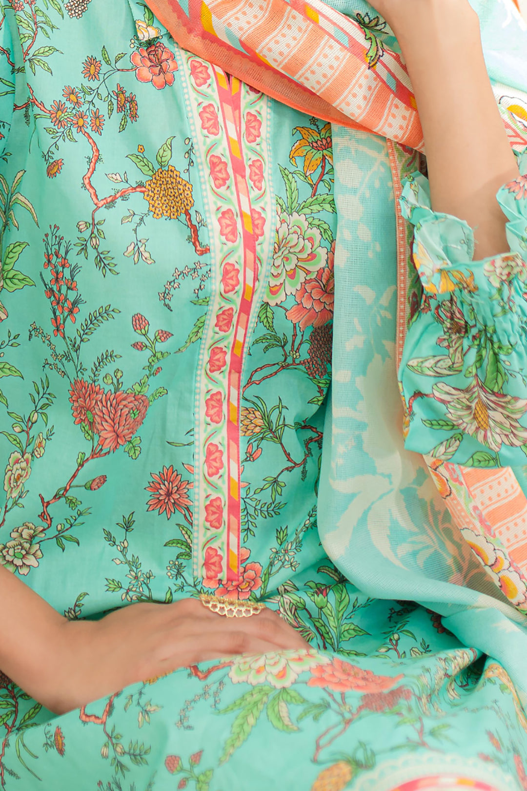 Zellbury | Unstitched 2 Piece Lawn | Shirt Dupatta - 1157