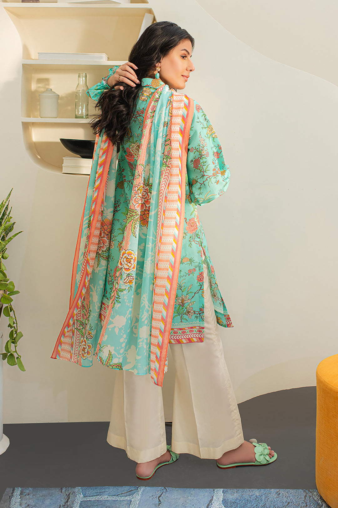 Zellbury | Unstitched 2 Piece Lawn | Shirt Dupatta - 1157