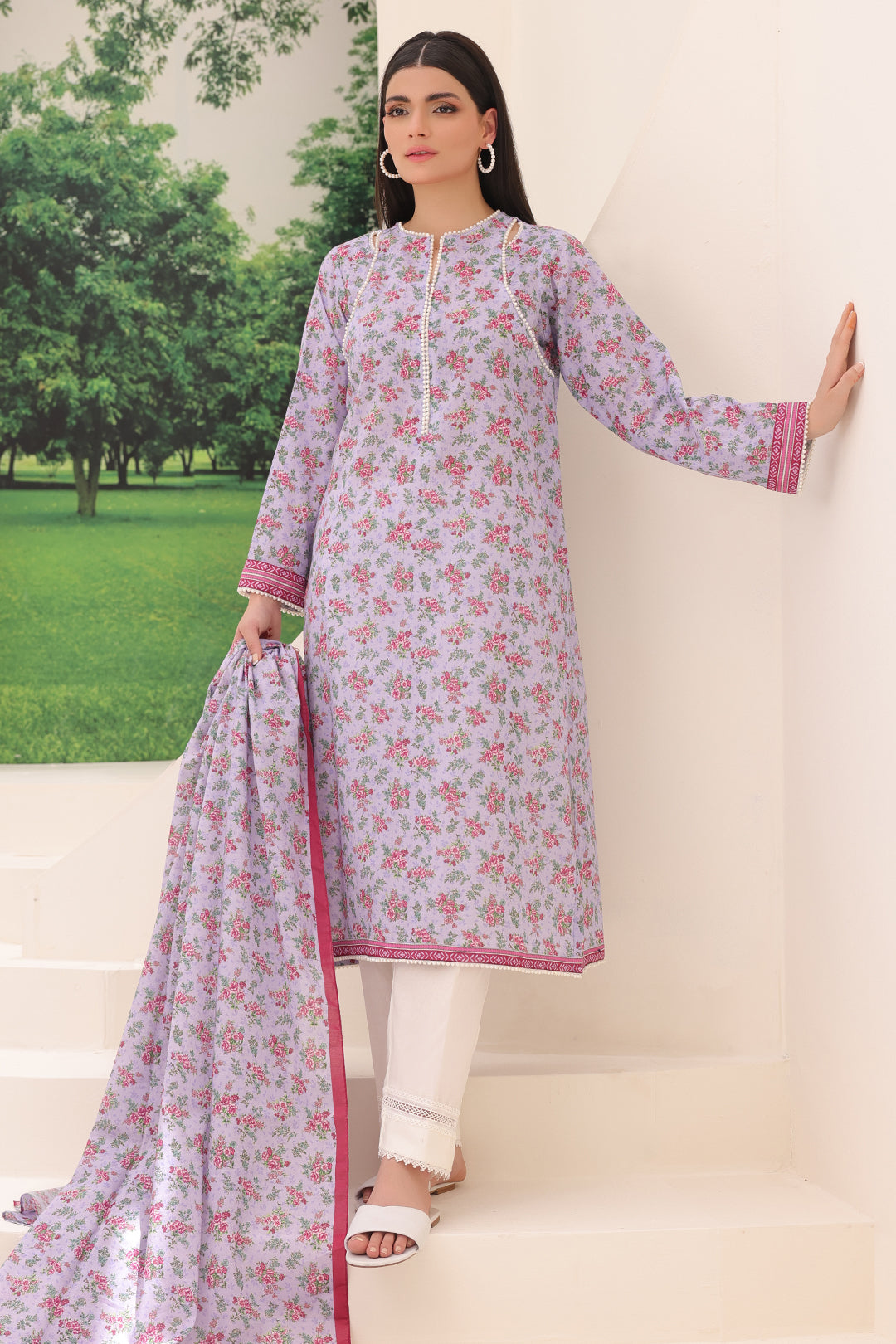 Zellbury | Unstitched 2 Piece Lawn | Shirt Dupatta - 1161