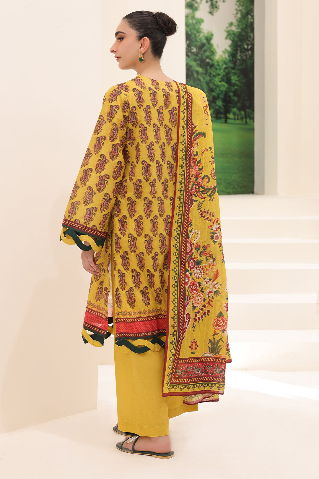 Zellbury | Unstitched 2 Piece Lawn | Shirt Dupatta - 1164