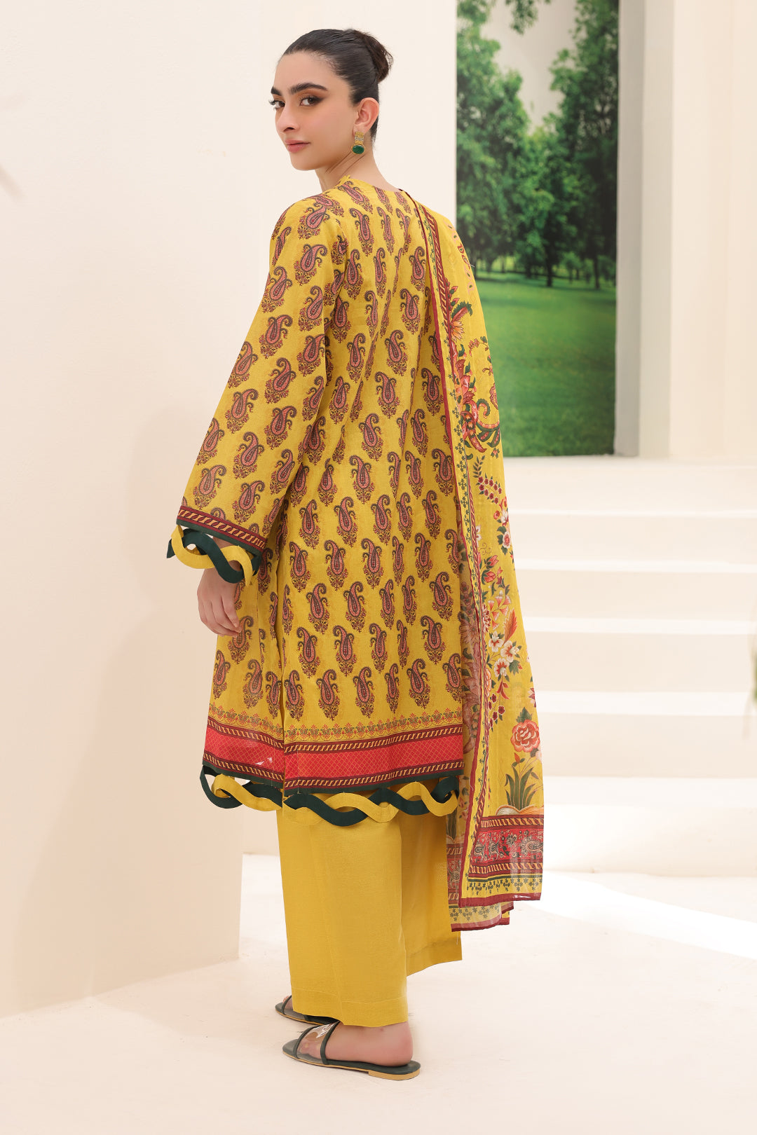 Zellbury | Unstitched 2 Piece Lawn | Shirt Dupatta - 1164