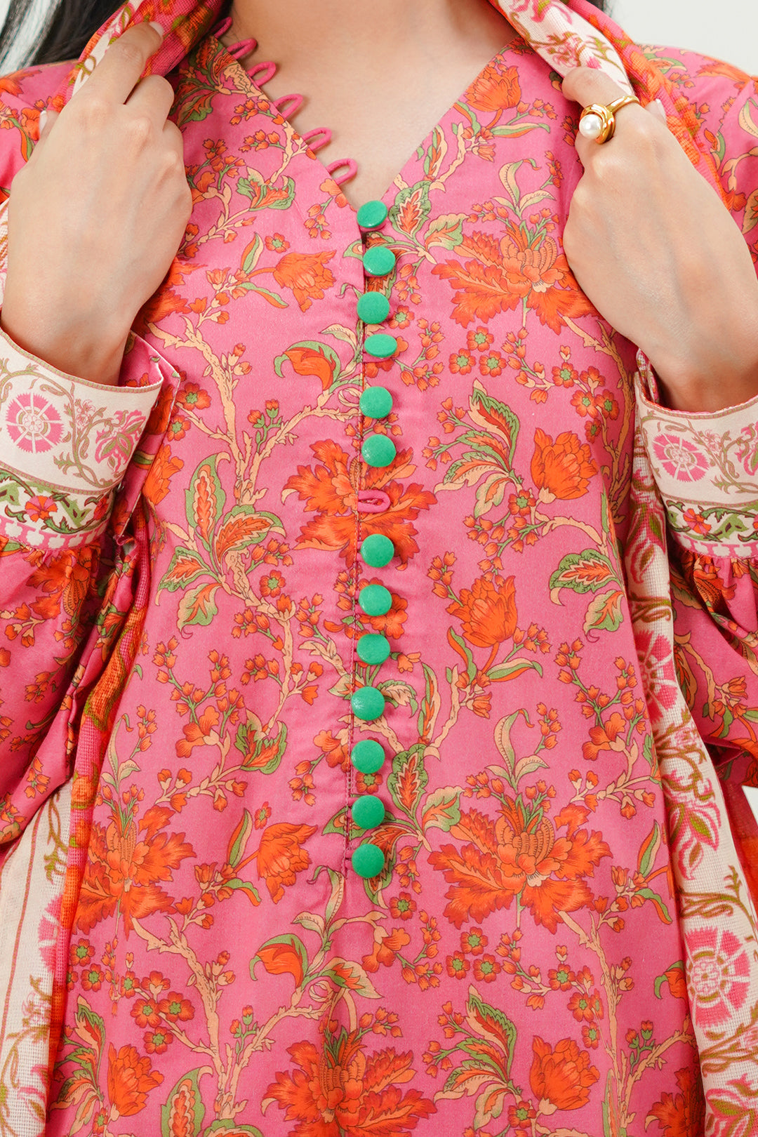 Zellbury | Unstitched 2 Piece Lawn | Shirt Dupatta - 1301