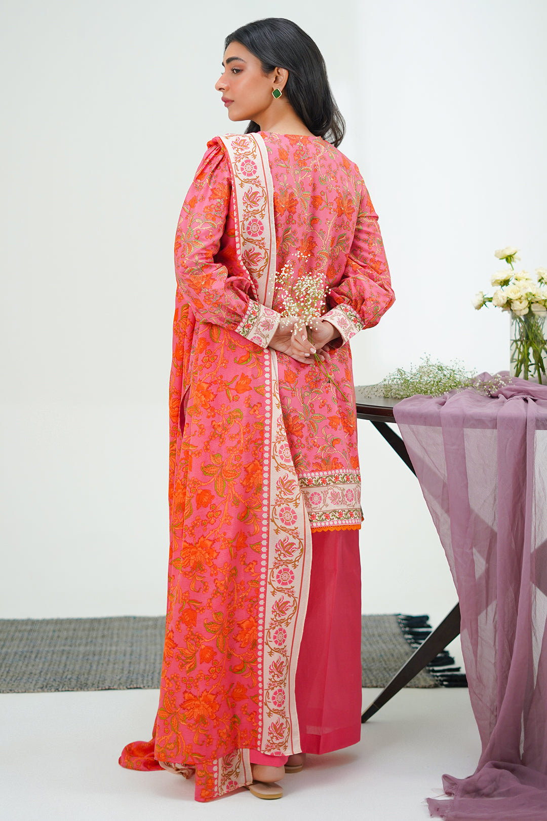 Zellbury | Unstitched 2 Piece Lawn | Shirt Dupatta - 1301