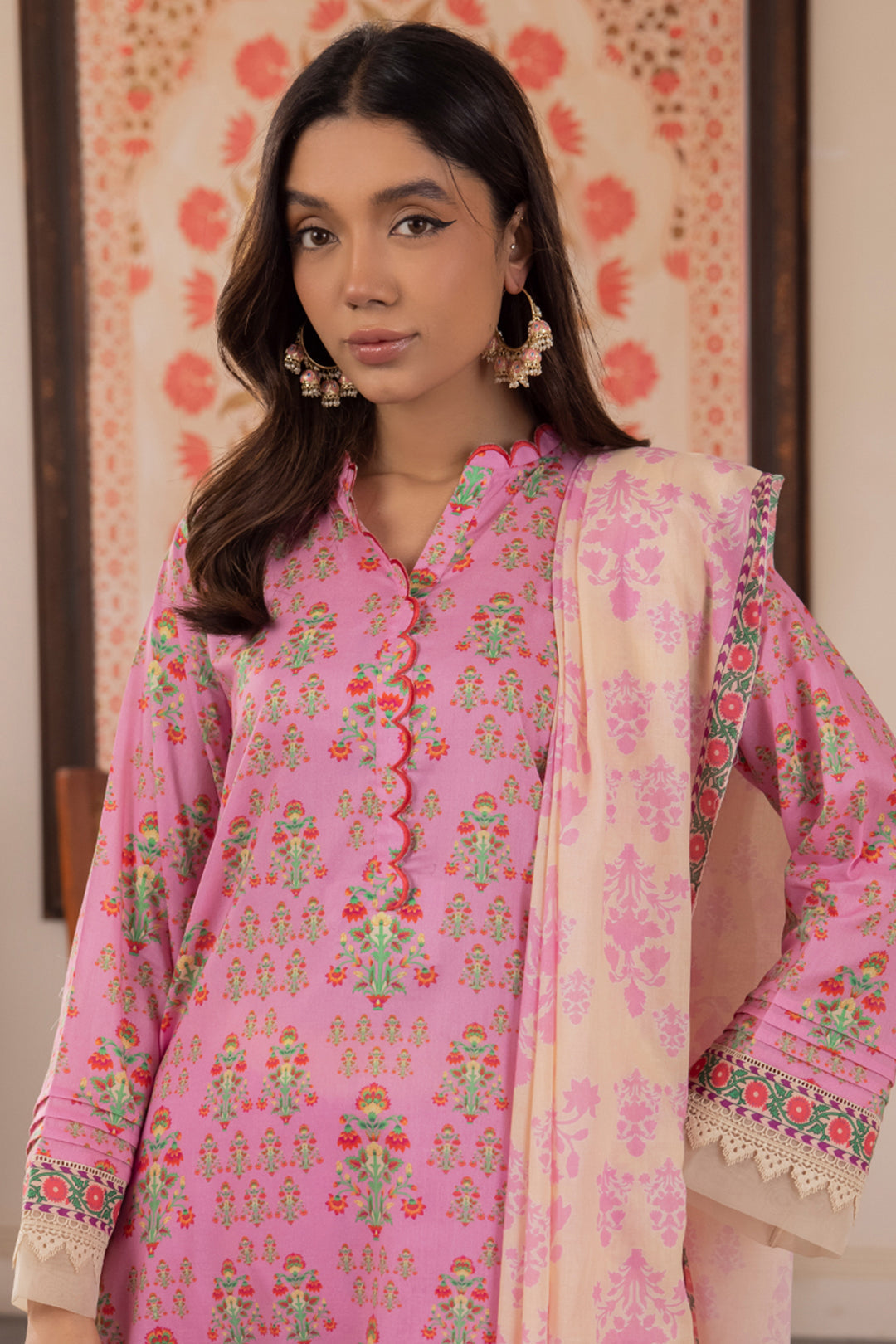 Zellbury | Unstitched 3 Piece Lawn | Shirt Shalwar Dupatta - 1070 Default Title