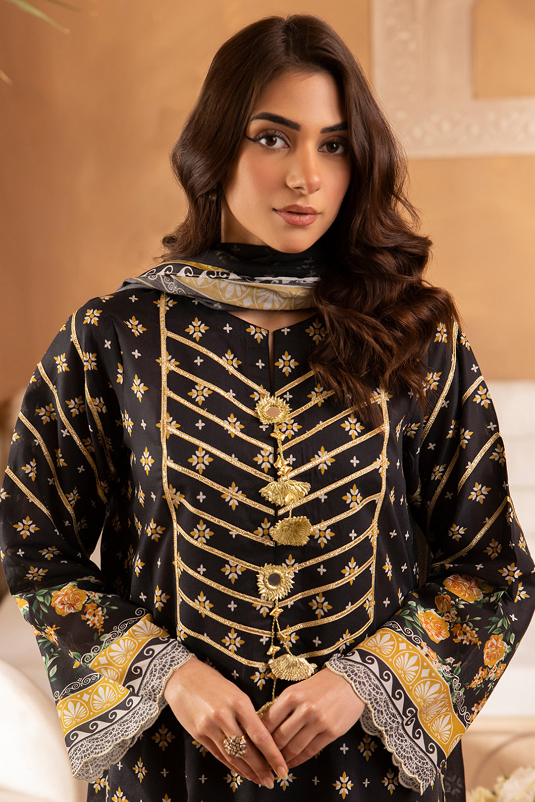 Zellbury | Unstitched 3 Piece Lawn | Shirt Shalwar Dupatta - 1081 Default Title
