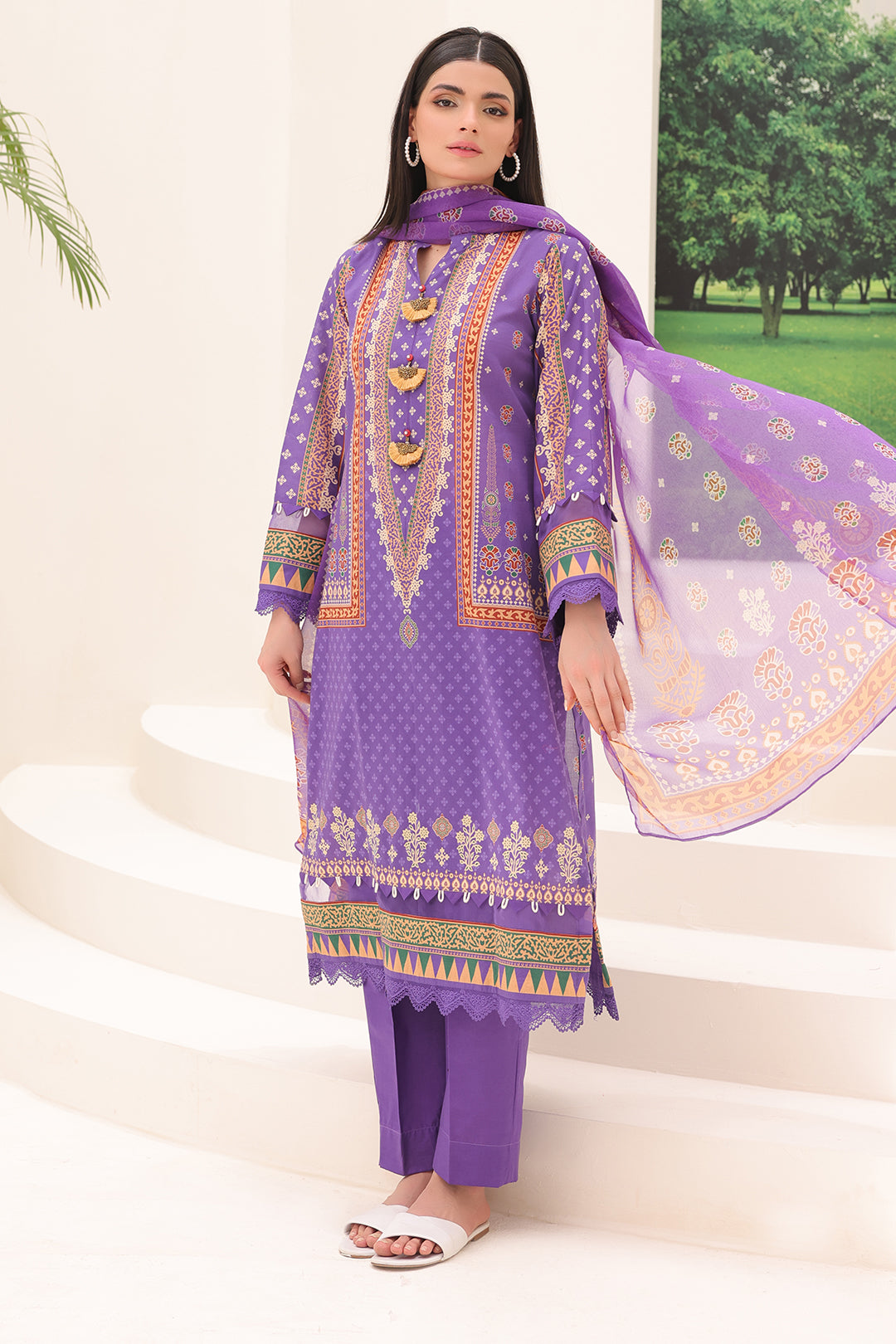 Zellbury | Unstitched 3 Piece Lawn | Shirt Shalwar Dupatta - 1189