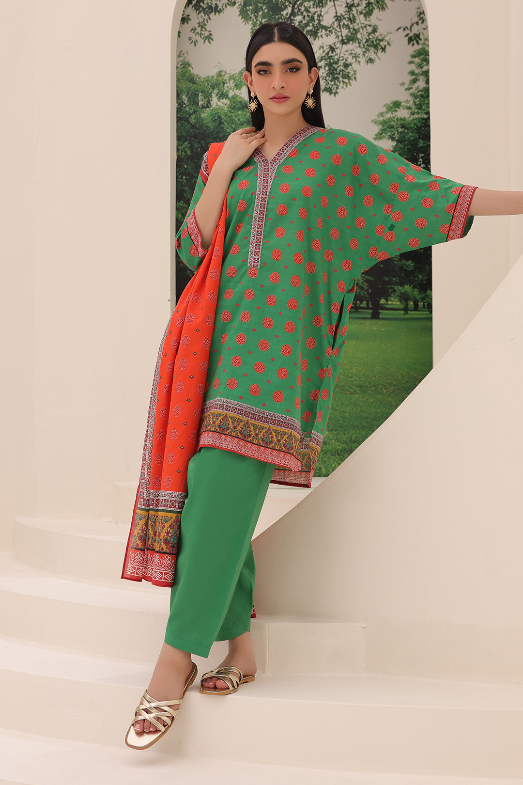 Zellbury | Unstitched 3 Piece Lawn | Shirt Shalwar Dupatta - 1221