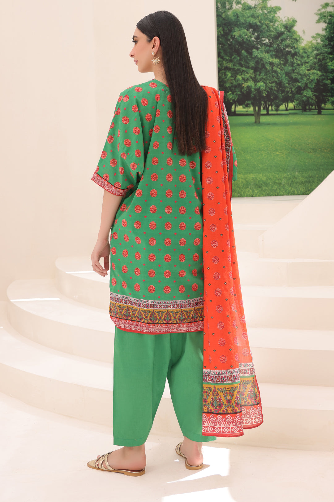 Zellbury | Unstitched 3 Piece Lawn | Shirt Shalwar Dupatta - 1221