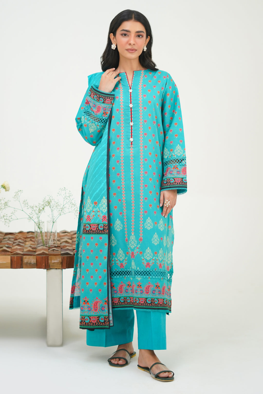 Zellbury | Unstitched 3 Piece Lawn | Shirt Shalwar Dupatta - 1227