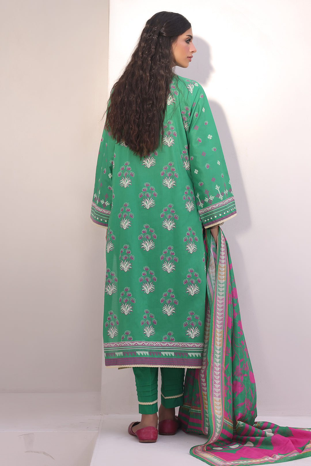 Zellbury | Unstitched 3 Piece Lawn | Shirt Shalwar Dupatta - 1238