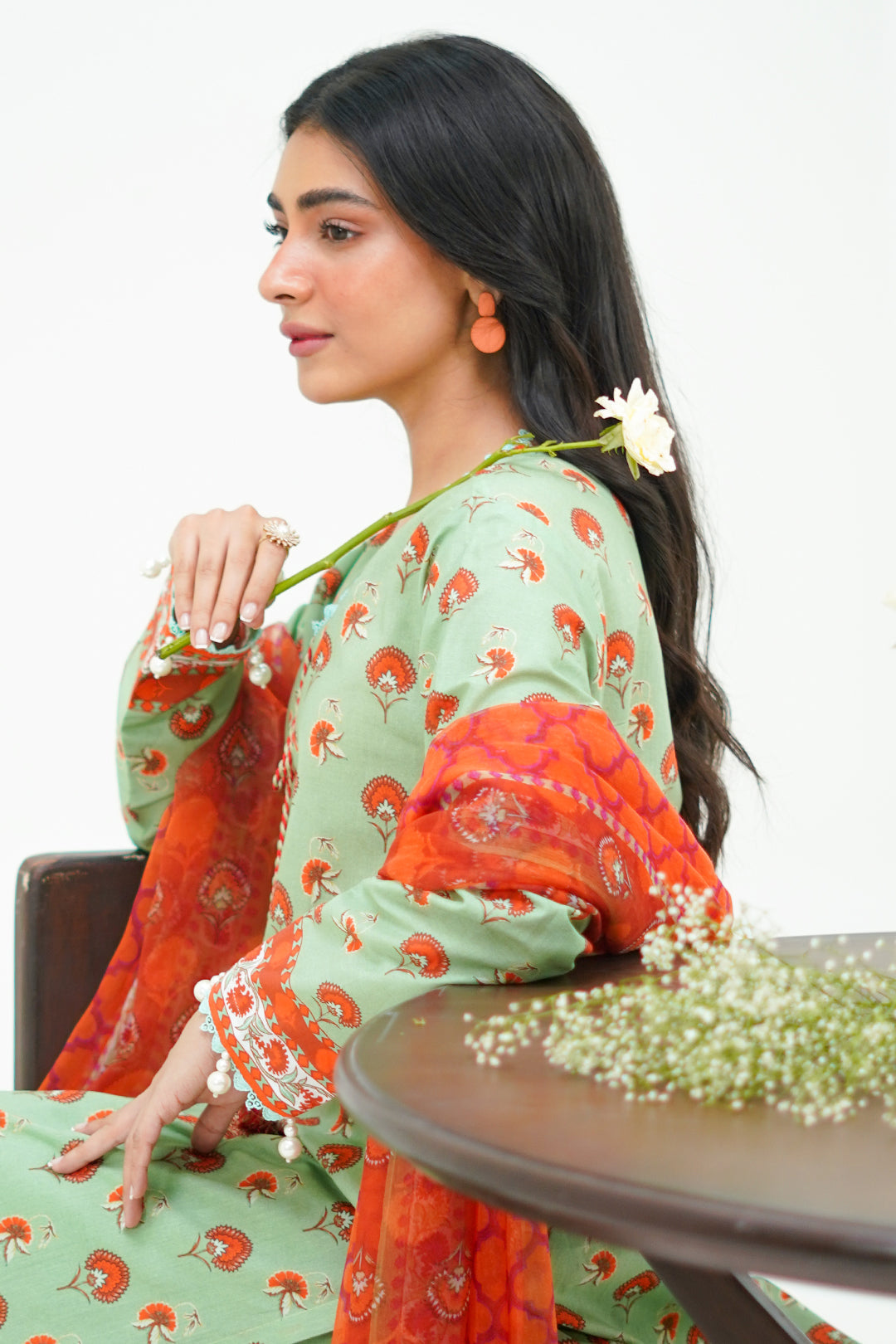 Zellbury | Unstitched 3 Piece Lawn | Shirt Shalwar Dupatta - 1325 Default Title