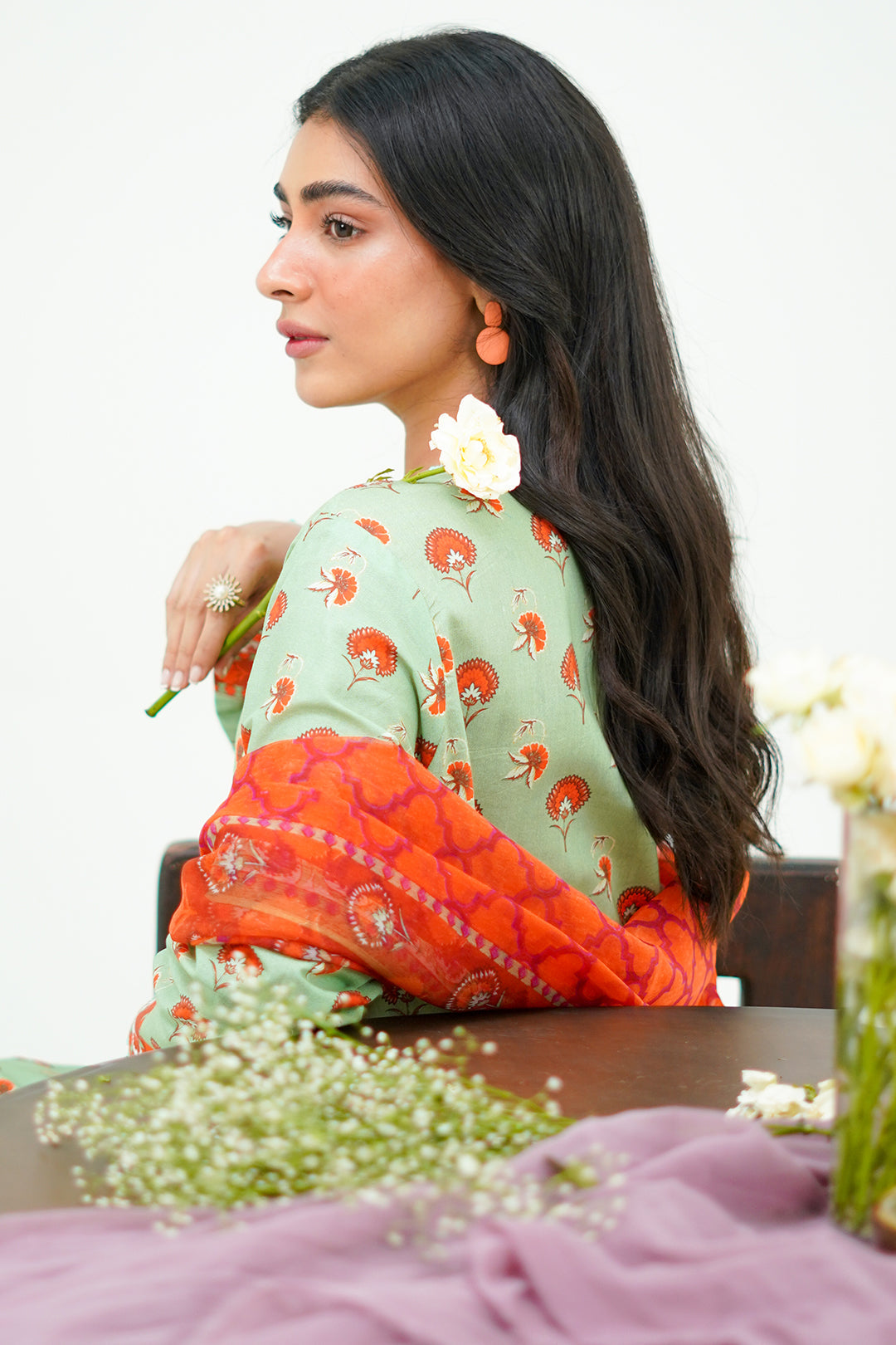 Zellbury | Unstitched 3 Piece Lawn | Shirt Shalwar Dupatta - 1325