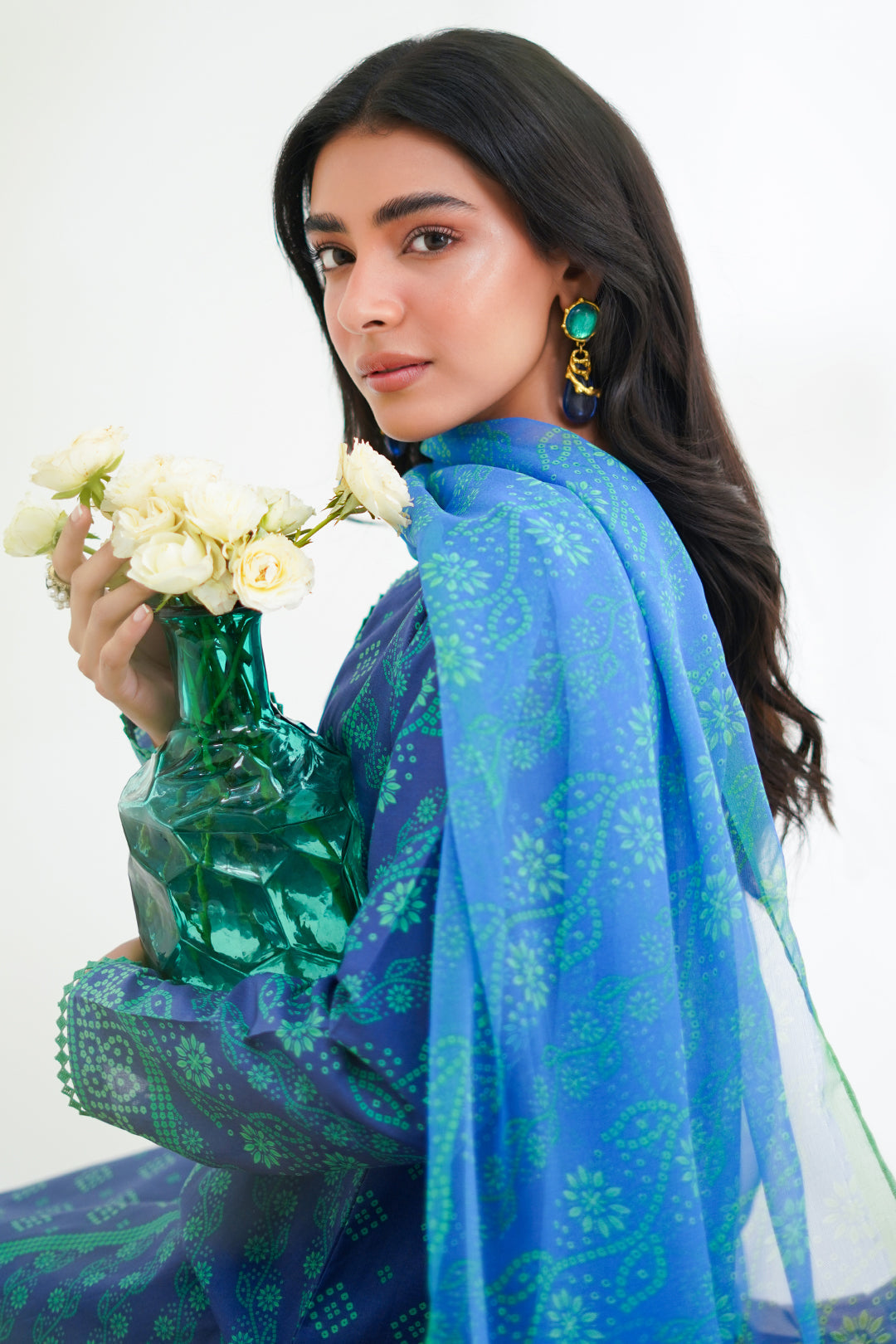 Zellbury | Unstitched 3 Piece Lawn | Shirt Shalwar Dupatta - 1417 Default Title