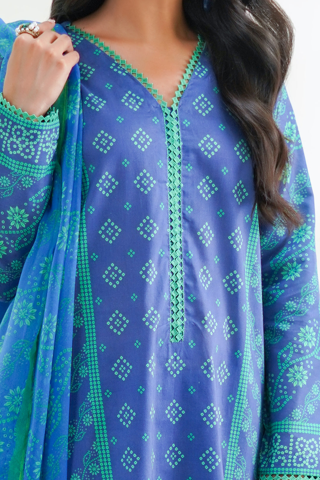Zellbury | Unstitched 3 Piece Lawn | Shirt Shalwar Dupatta - 1417