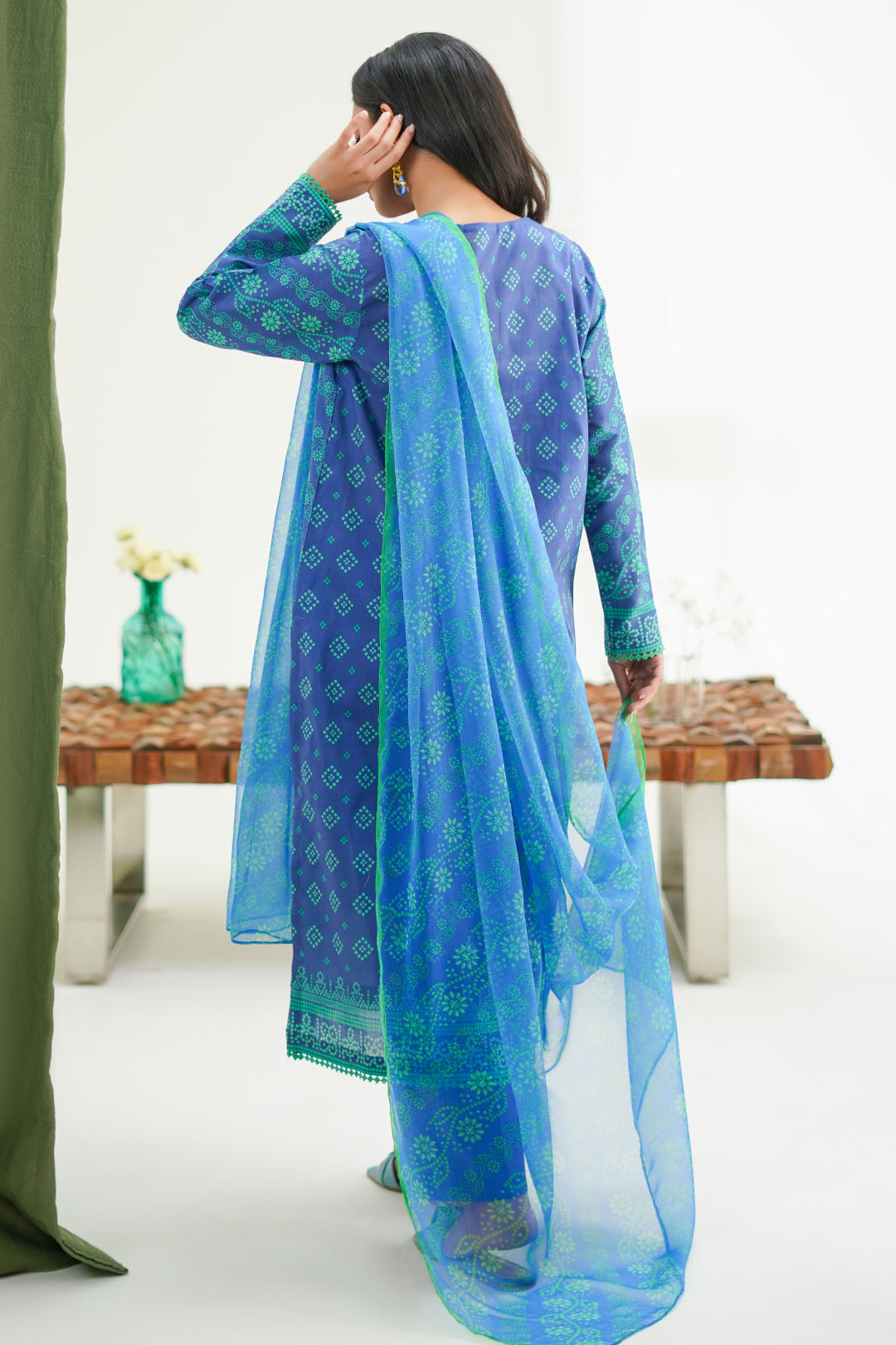 Zellbury | Unstitched 3 Piece Lawn | Shirt Shalwar Dupatta - 1417