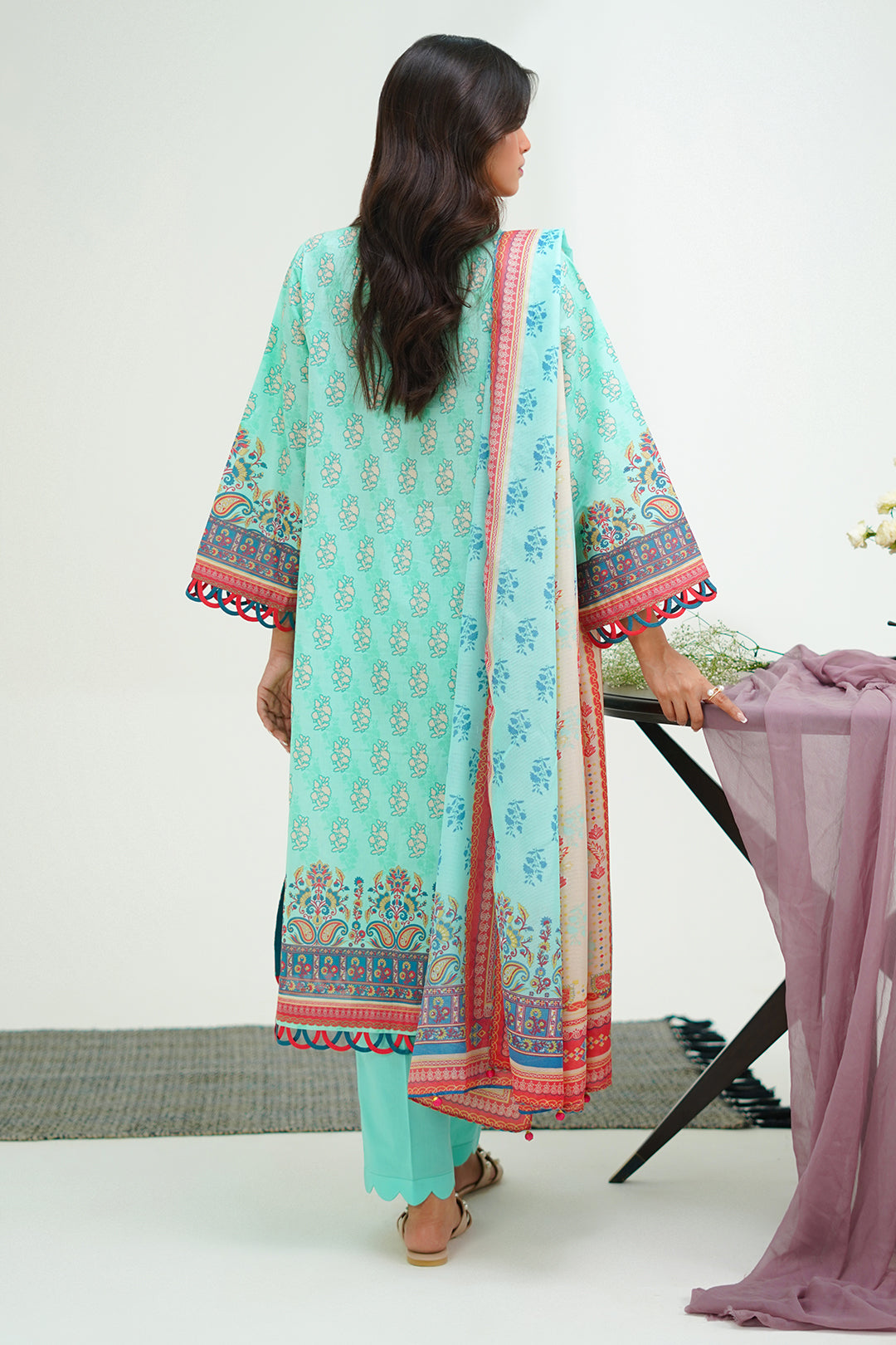 Zellbury | Unstitched 3 Piece Lawn | Shirt Shalwar Dupatta - 1504