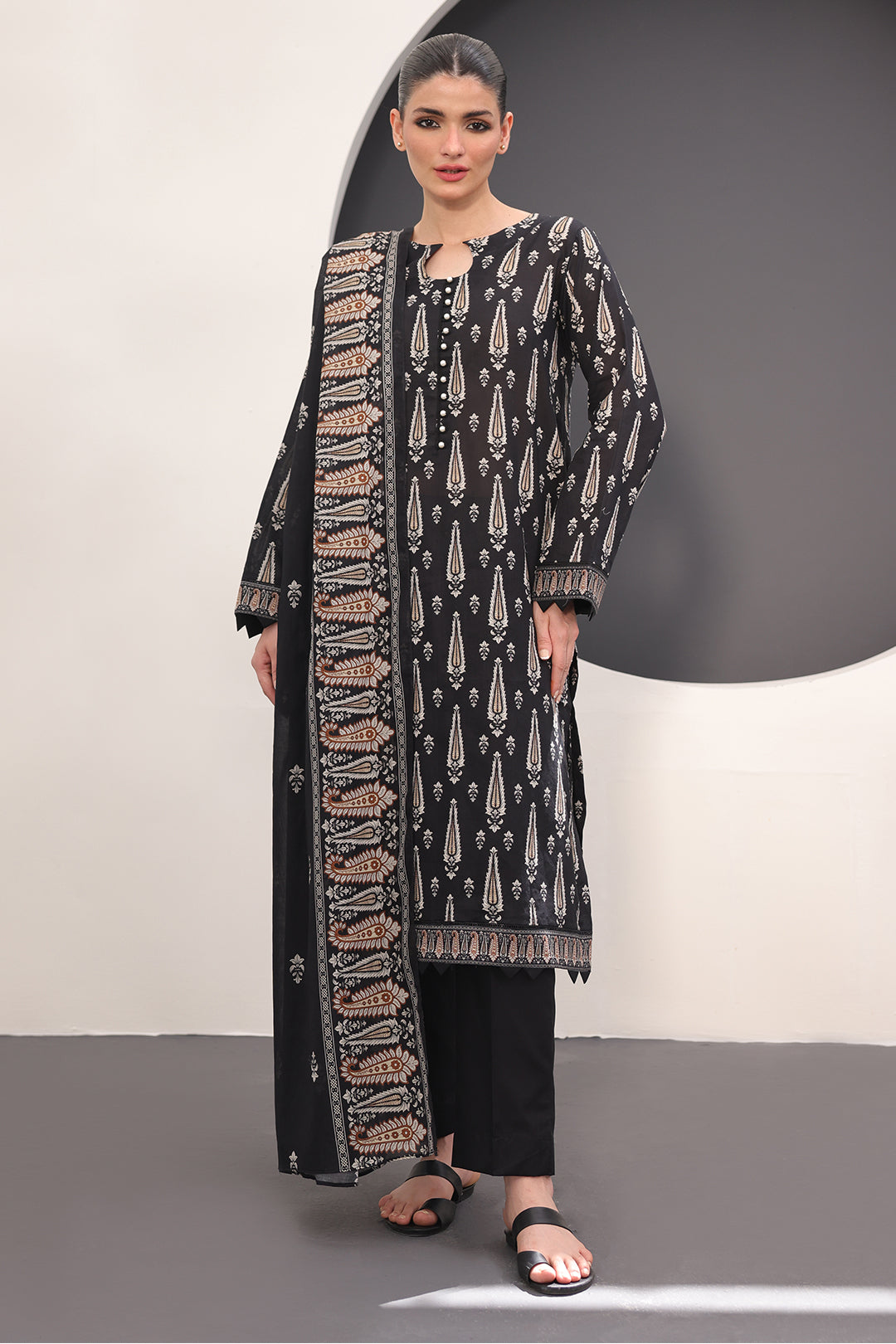 Zellbury | Unstitched 3 Piece Lawn | Shirt Shalwar Dupatta - 1517