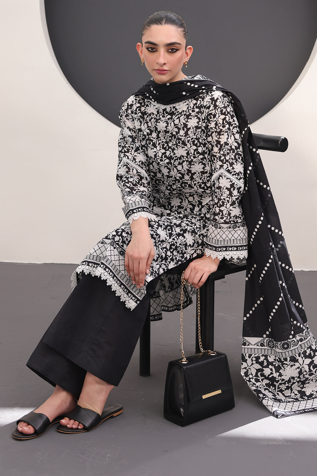 Zellbury | Unstitched 3 Piece Lawn | Shirt Shalwar Dupatta - 1526