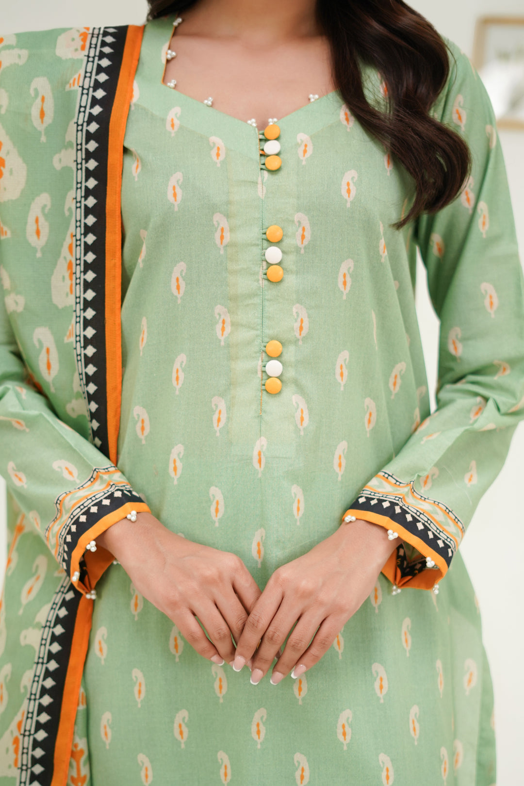 Zellbury | Unstitched 3 Piece Lawn | Shirt Shalwar Dupatta - 1572